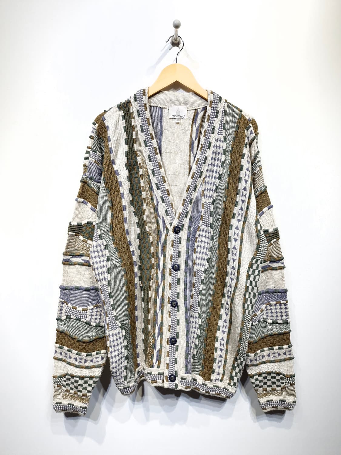 LONDON FOG 런던포그 90's 케이블 가디건(XL) 상품이미지1