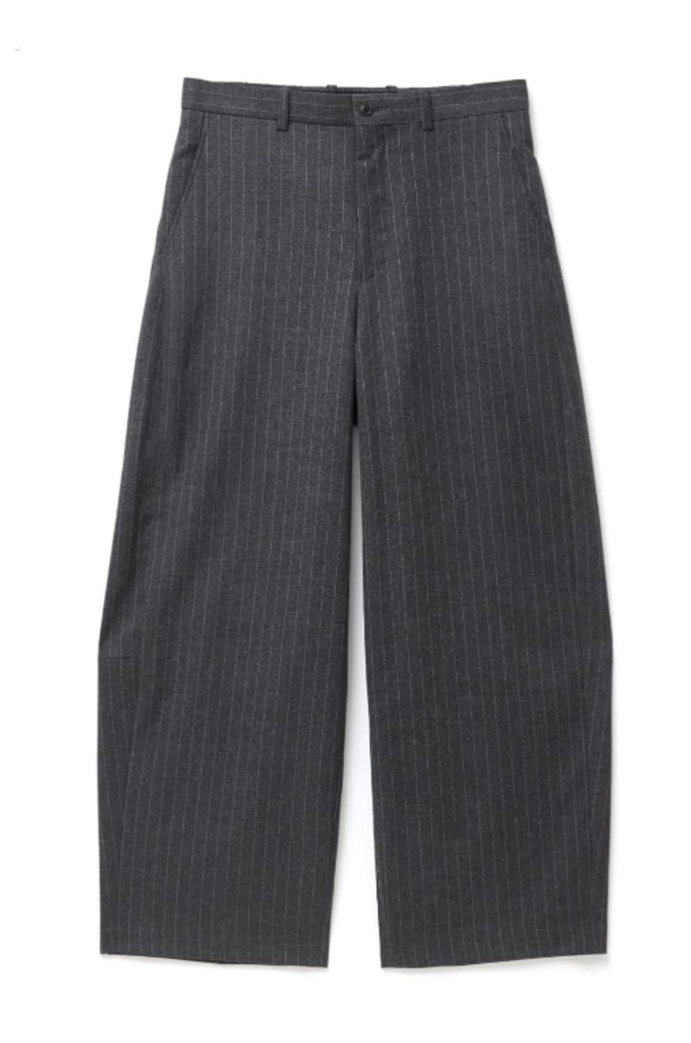 해칭룸 wide curve trousers stripe charcoal 상품이미지2