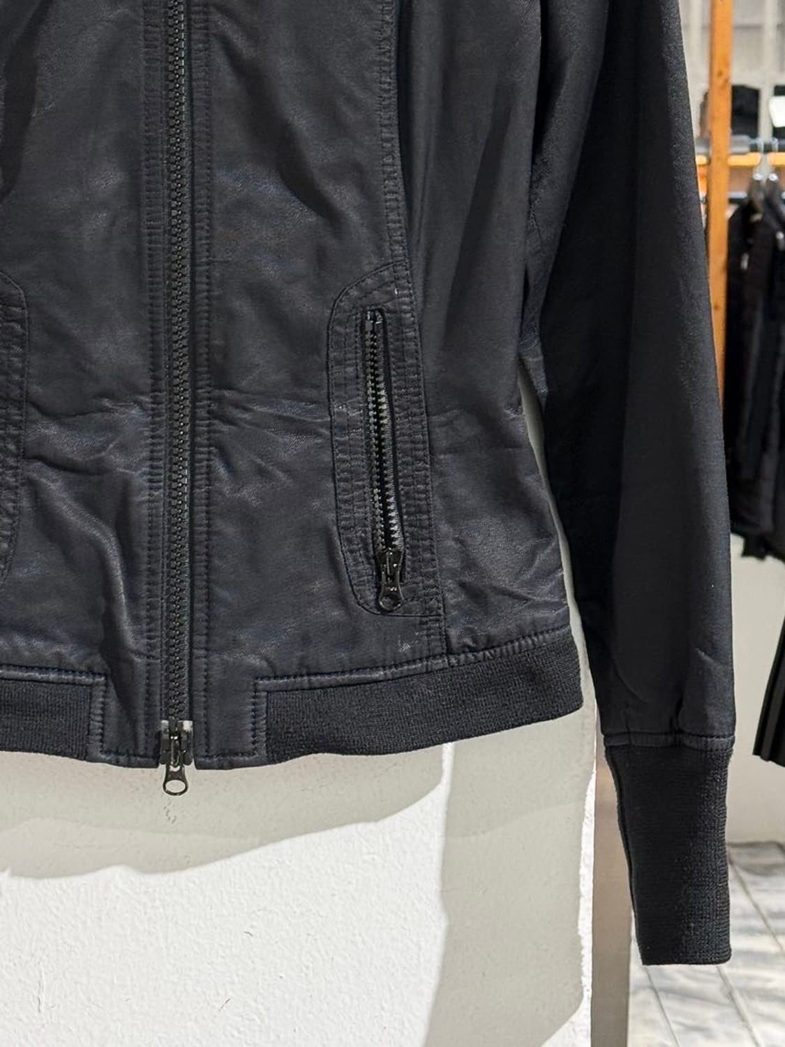 아르마니 익스체인지 블랙 코튼 나일론 후디 집업 자켓 상품이미지5