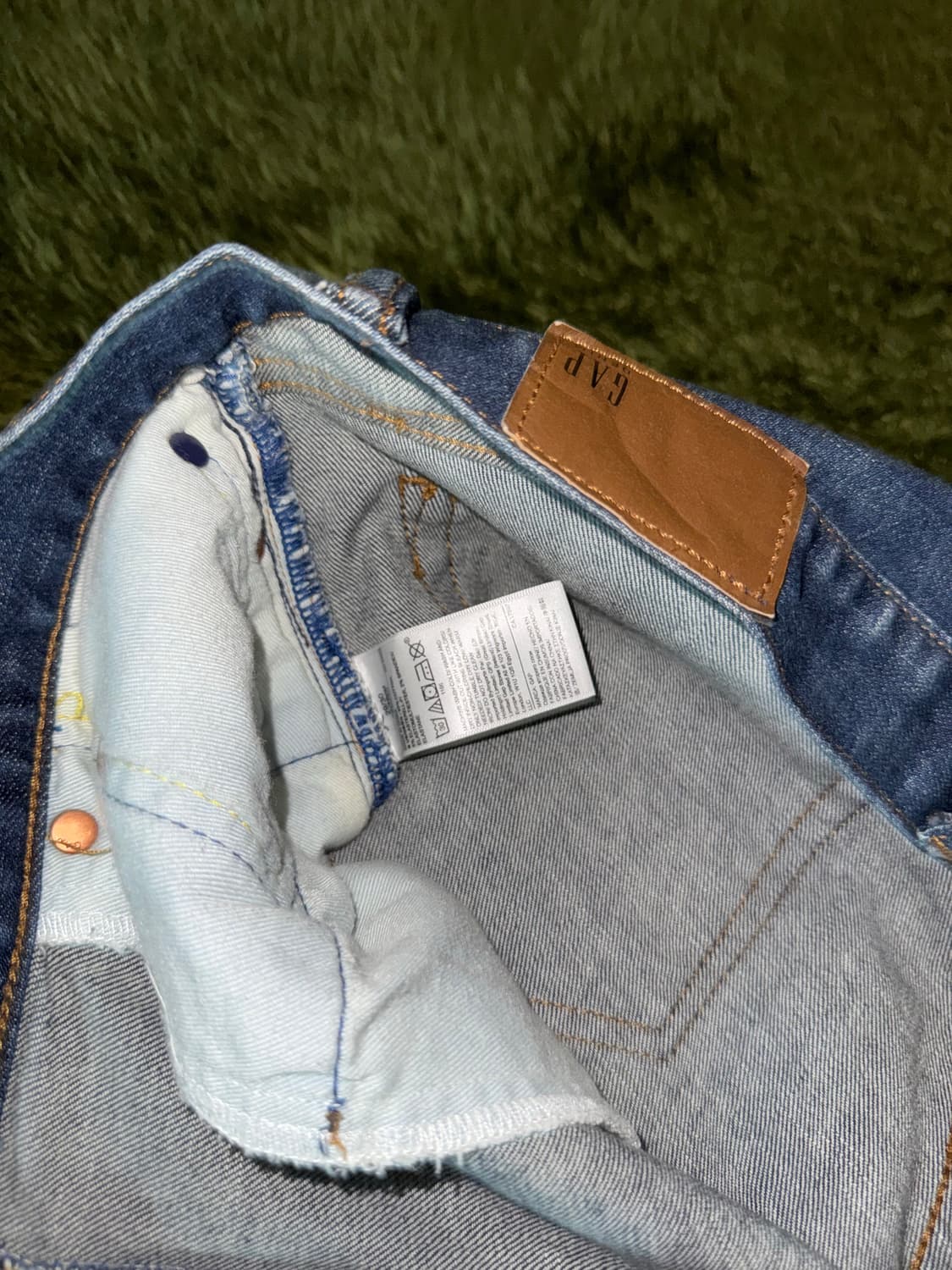 [29X30] GAP 갭 데이퍼드 빈티지 워싱 데님 팬츠 미드 인디고 상품이미지4