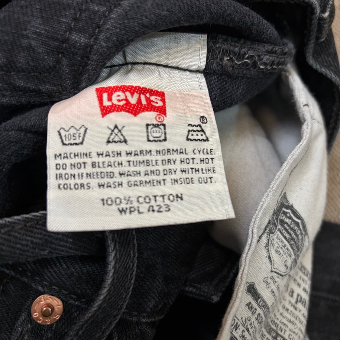 00s levis 501 리바이스 블랙 데님 상품이미지4
