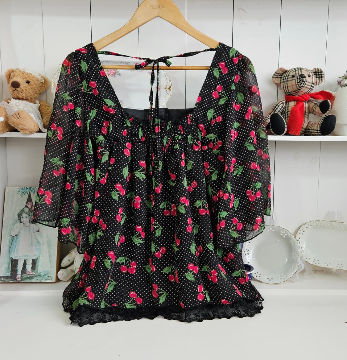 CECIL McBEE (세실 맥비) 체리 도트 코르셋 튜닉 상품이미지5