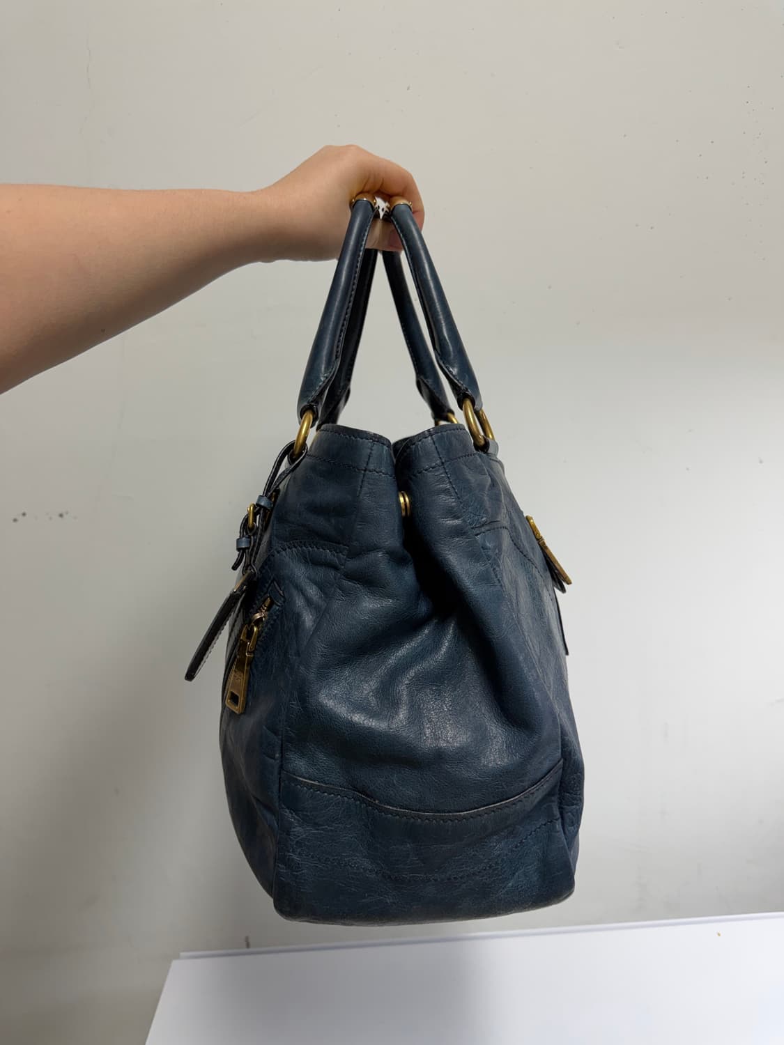 [정품] 프라다 비텔로 샤인 딥 오션 블루 상품이미지6