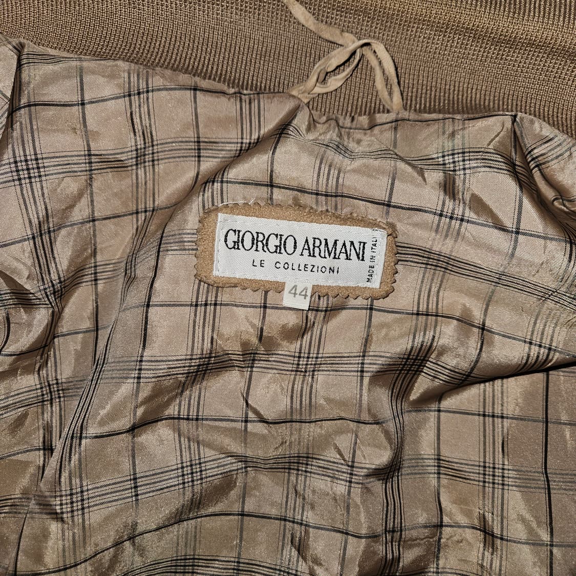 90s 조르지오 아르마니 레더 봄버 자켓 상품이미지6