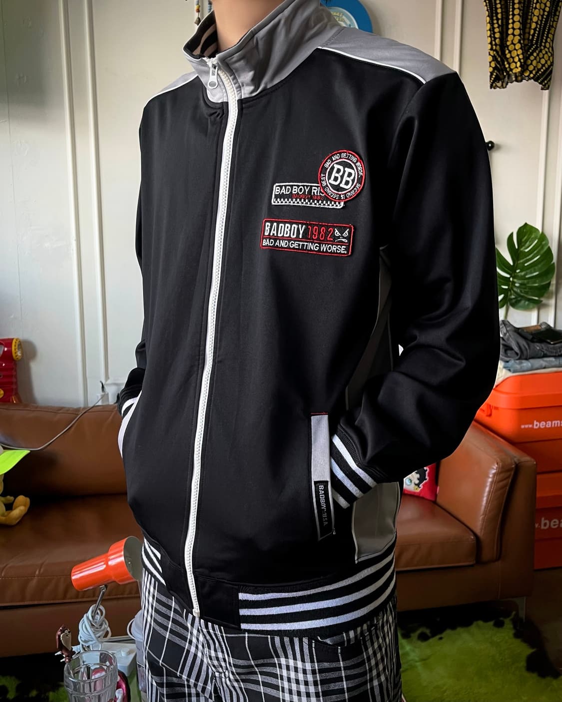 90s BAD BOY Multi Patch Y2K Track Jacket 상품이미지2