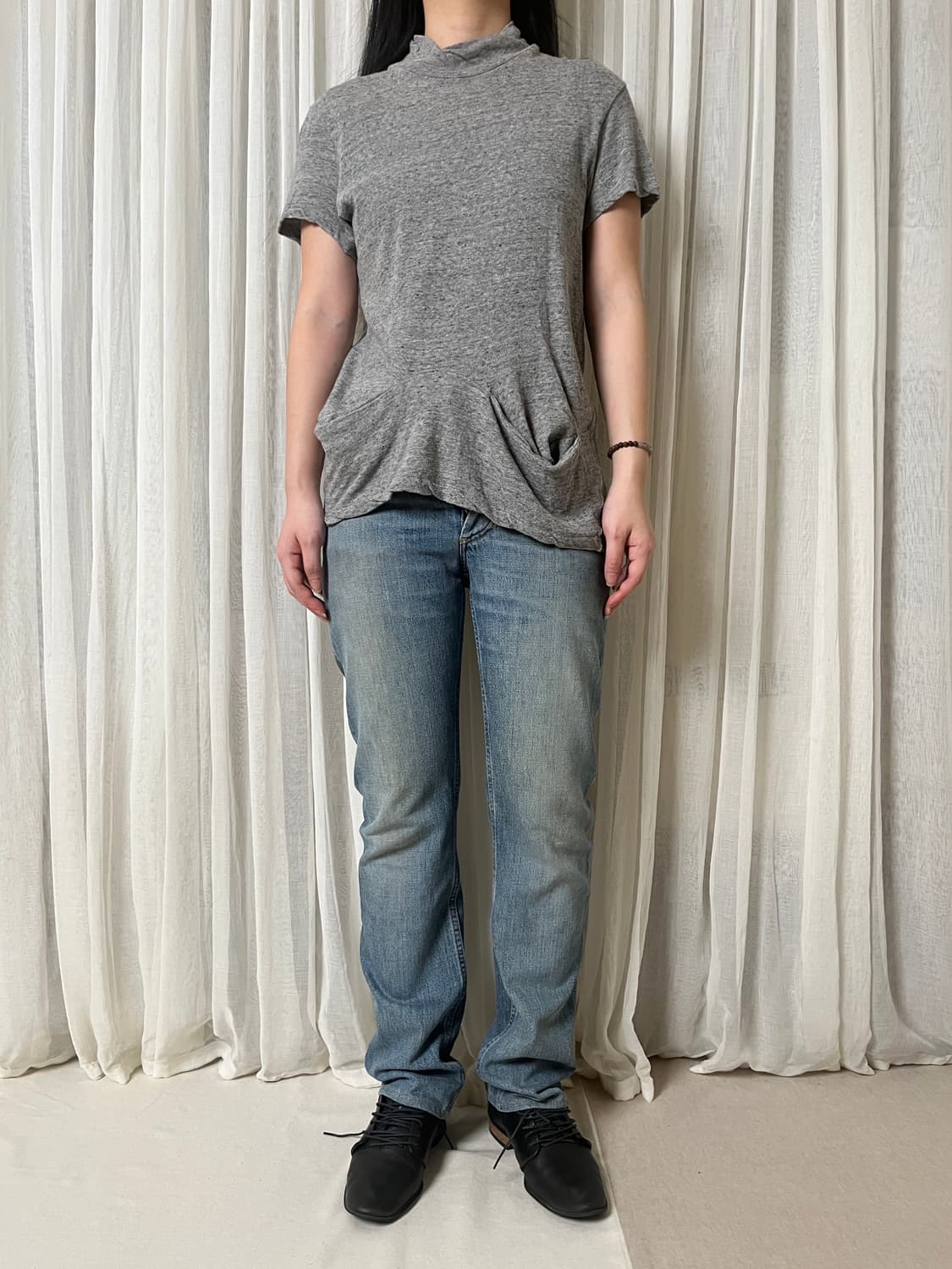 요지야마모토 모크넥 반팔 니트 티셔츠 Y’s yohji yamamoto 상품이미지2