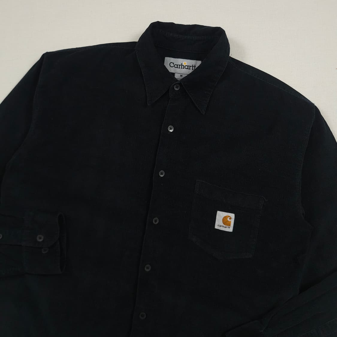 M(95) 칼하트 리워크 코듀로이셔츠 블랙 상품이미지1