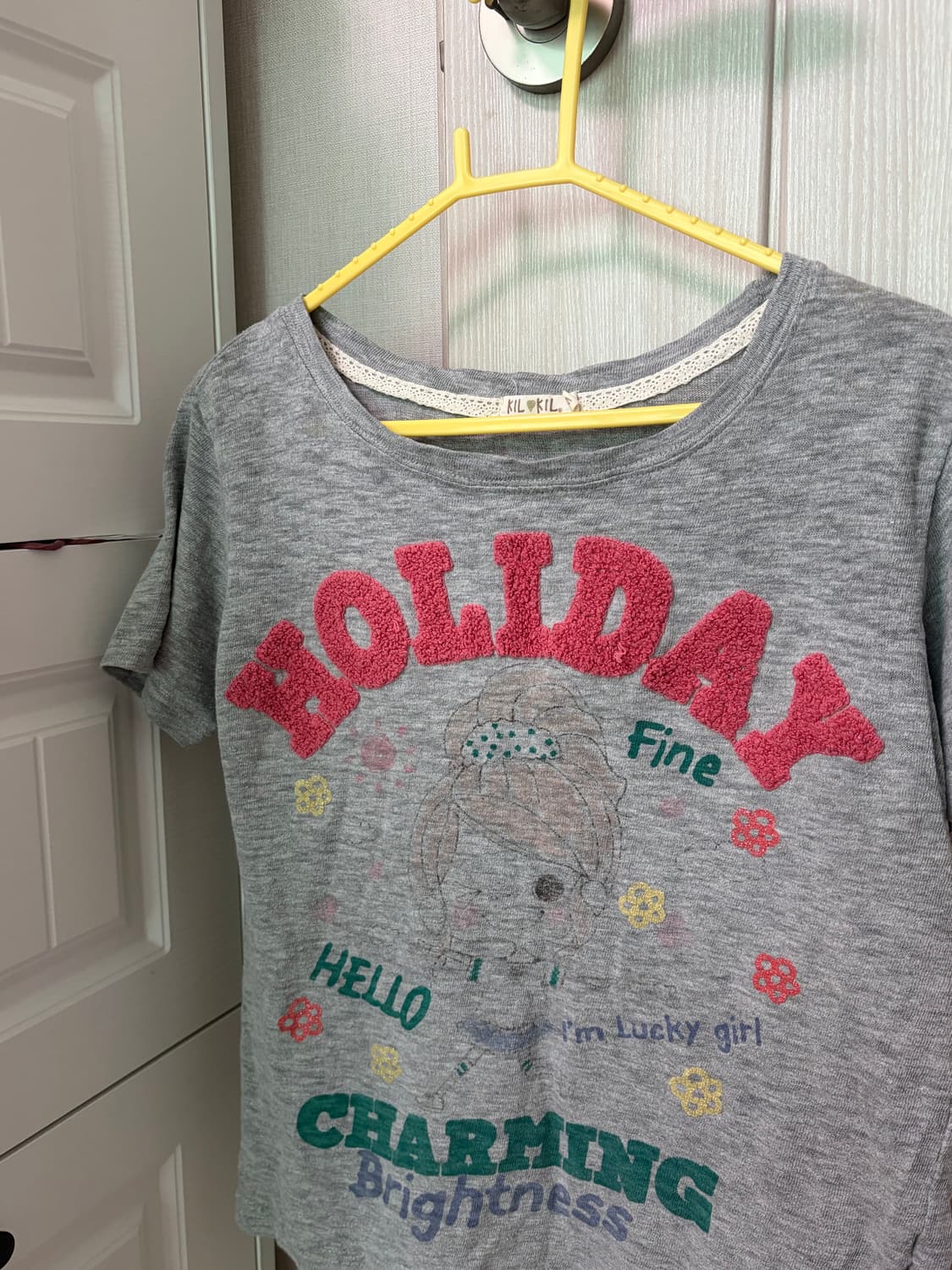 뽀글이 자수 홀리데이 반팔 상품이미지3