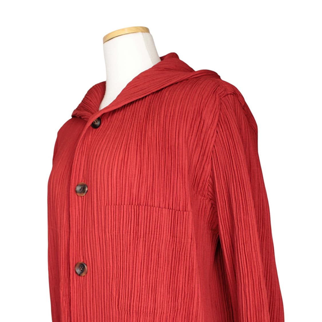 이세이미야케 브릭레드 주름 후드 자켓 L 상품이미지4