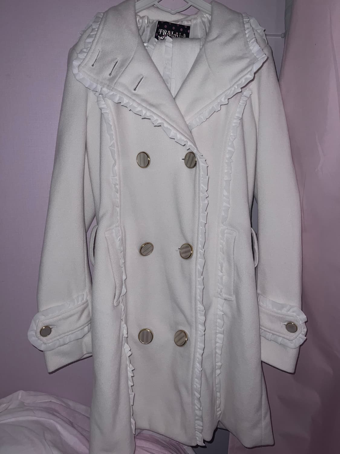 트랄라라 tralala 아이보리 프릴 레이스코트 히메갸루 상품이미지1