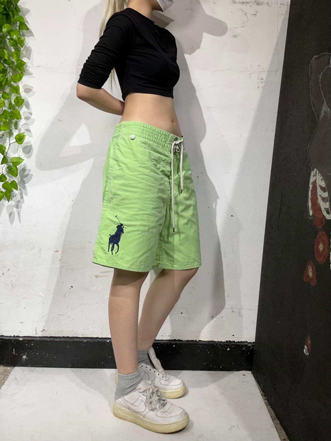 폴로 빅 포니 라임 그린 스윔 팬츠 버뮤다 반바지 M 상품이미지1
