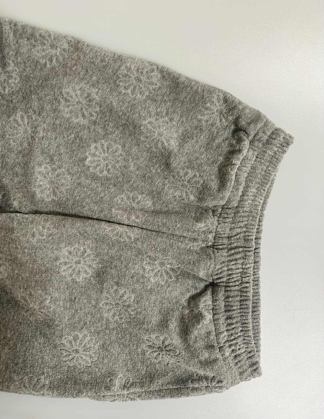 엔조블루스 테리 플라워 밴딩 팬츠 그레이 S 상품이미지4