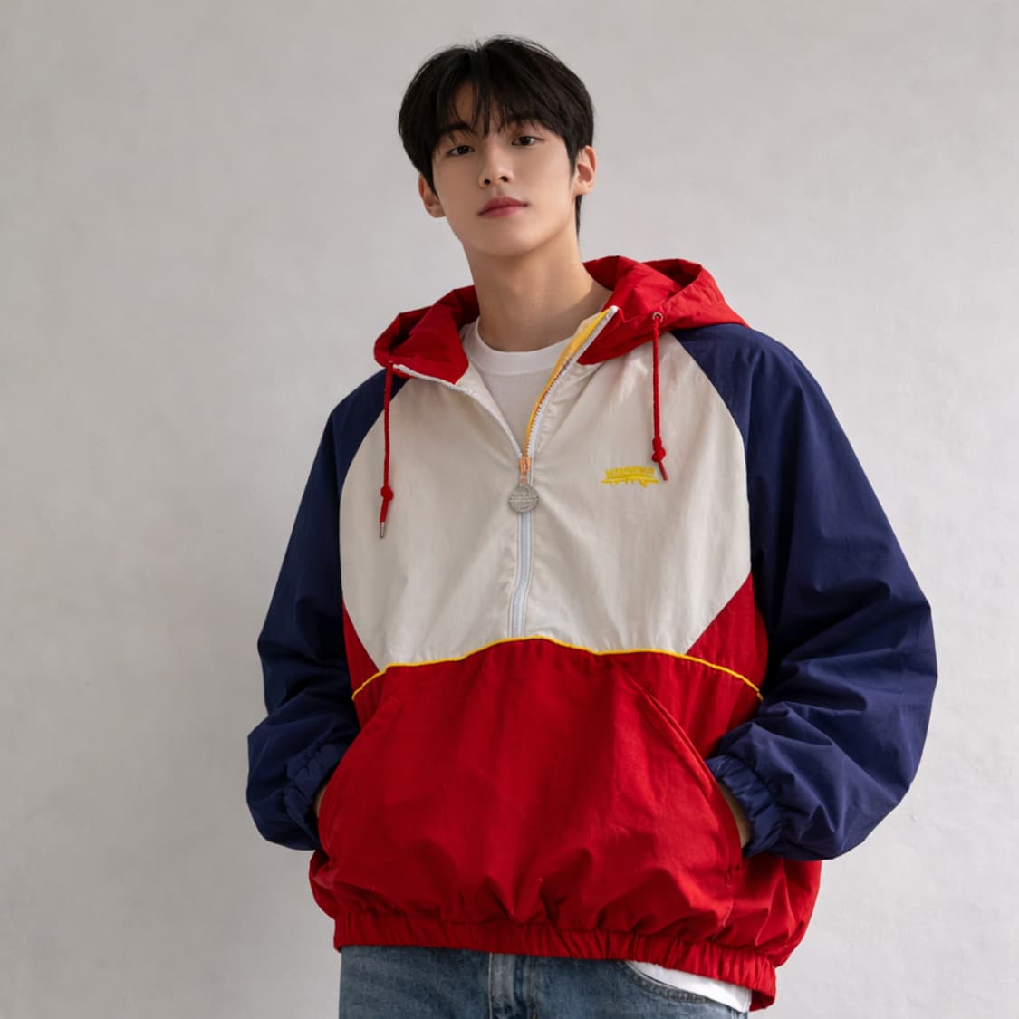 90s 멤버스온리 올드스쿨 컬러블록 아노락 바람막이 상품이미지2