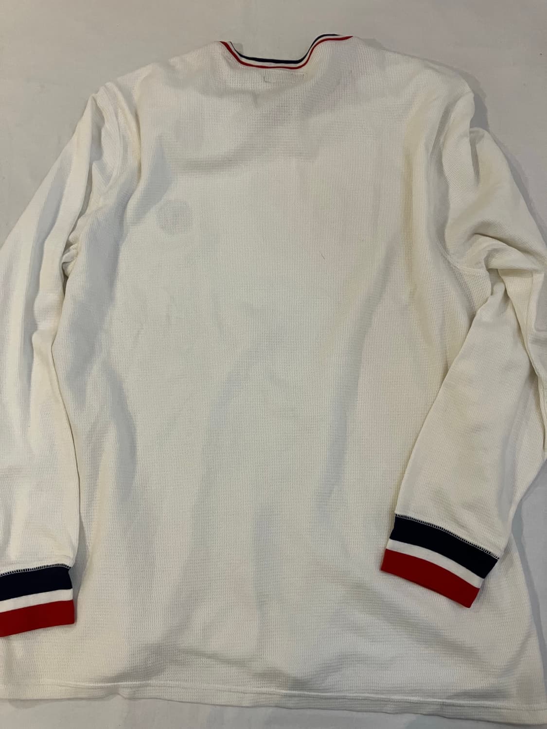 폴로 패치로고 써멀 와플 롱슬리브 링거티 화이트 상품이미지3