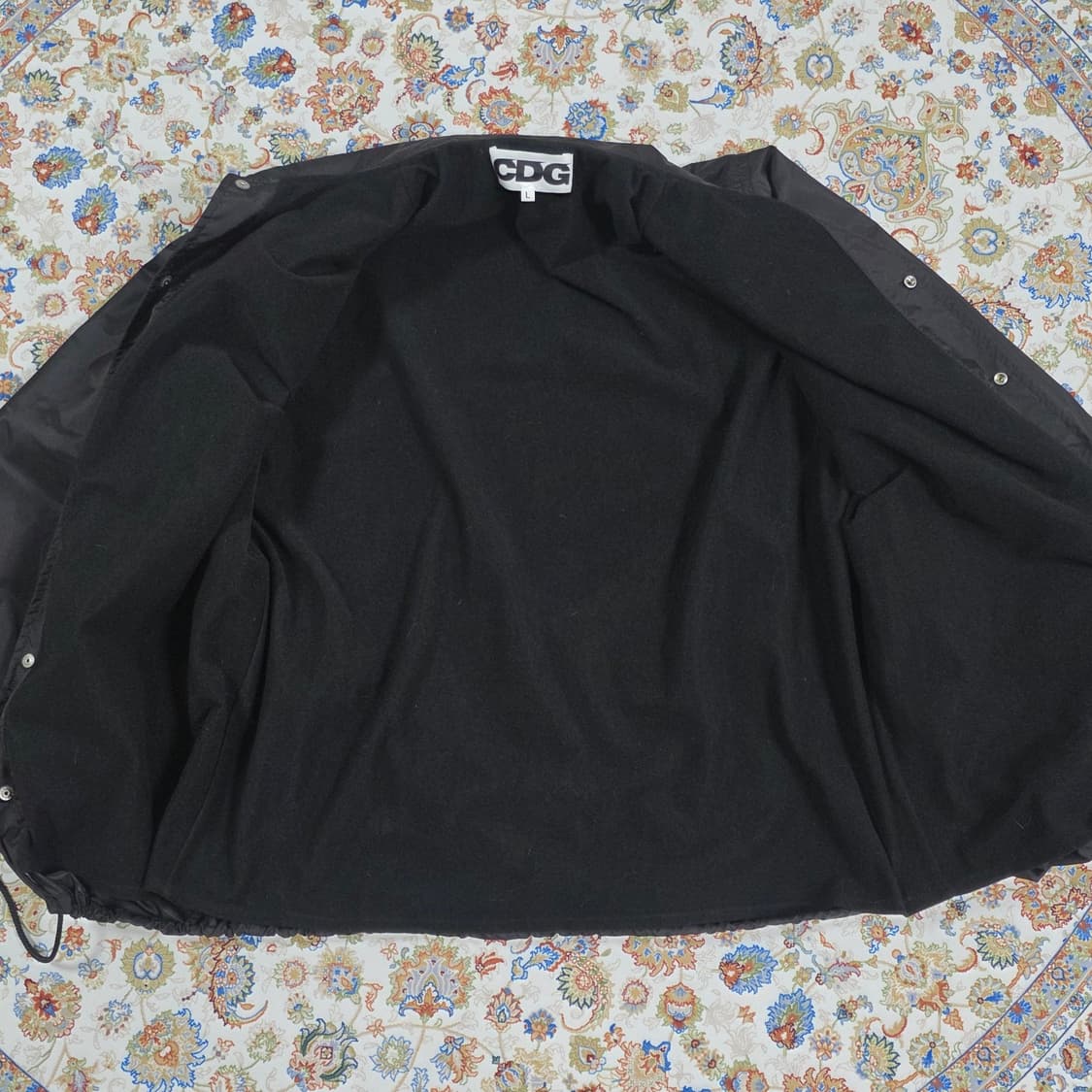 CDG x 스투시 꼼데가르송 코치 자켓 블랙 L 상품이미지5