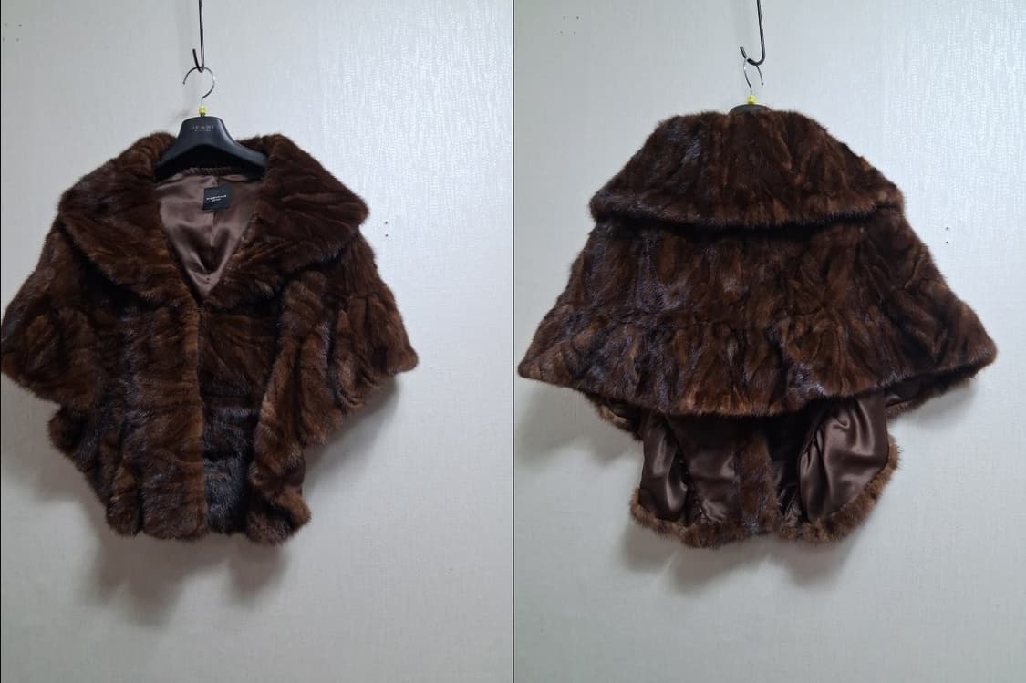 FABIANE 파비안느 밍크 케이프 밍크망토 표기프리 천연밍크 
원산지  상품이미지4