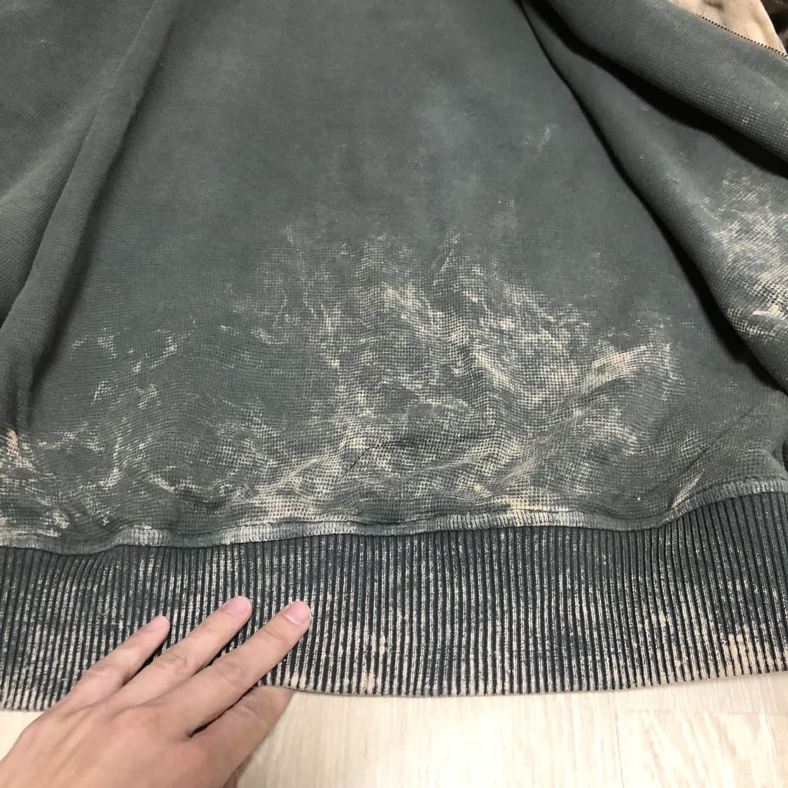 (XL) 00's 칸지 컬렉션 하드 워시드 그런지 그래피티 후드 집업  상품이미지4