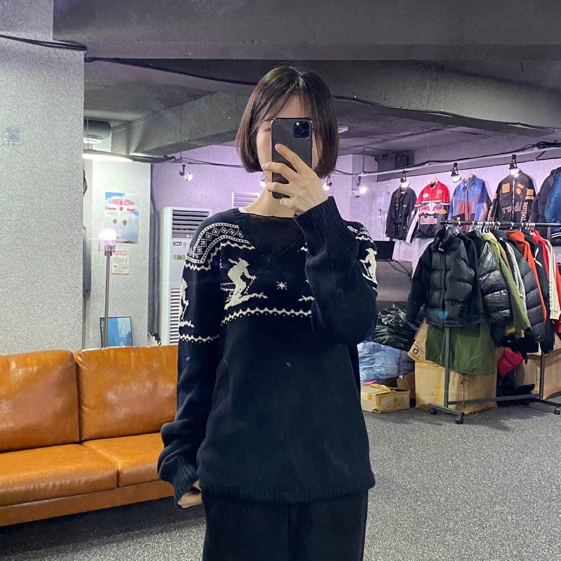 폴로 랄프로렌 아가일 브이넥 니트 B3425 상품이미지1