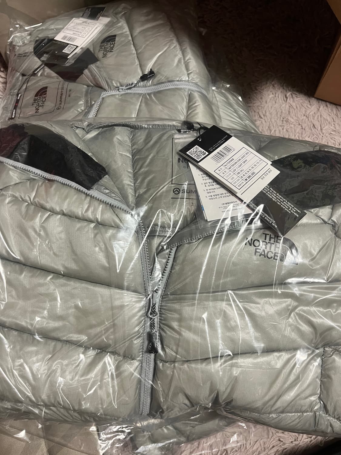 M,L,XL))노스페이스 마테호른 RDS 다운 라이트그레이 상품이미지1