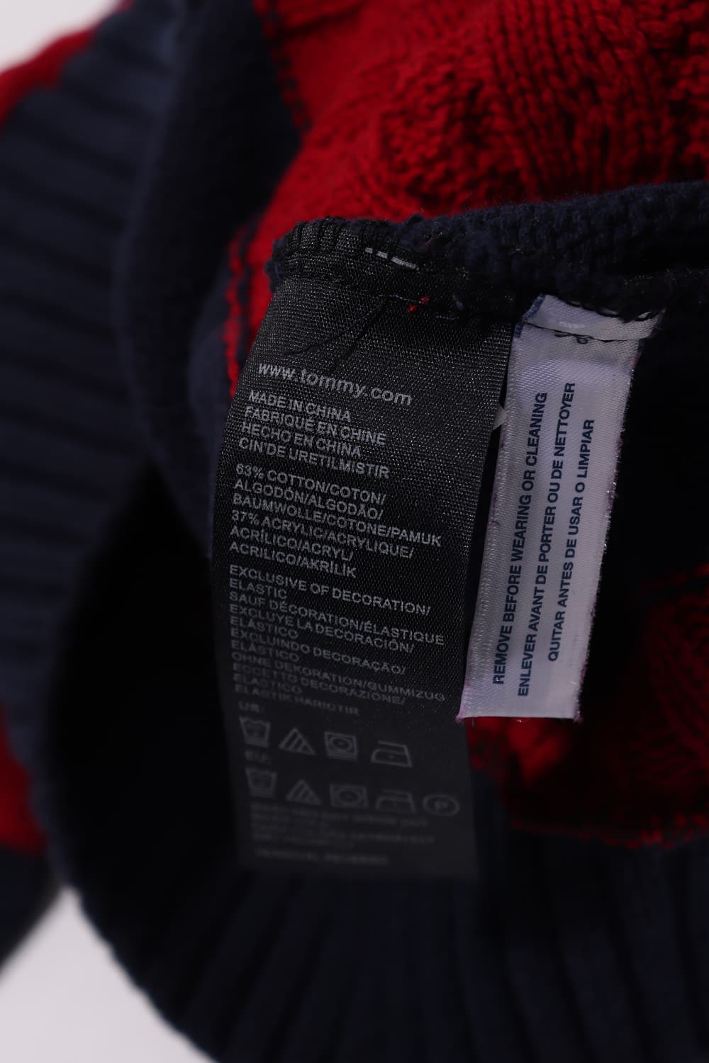 TOMMY HILFIGER 꽈베기 단가라 니트 women S 상품이미지5