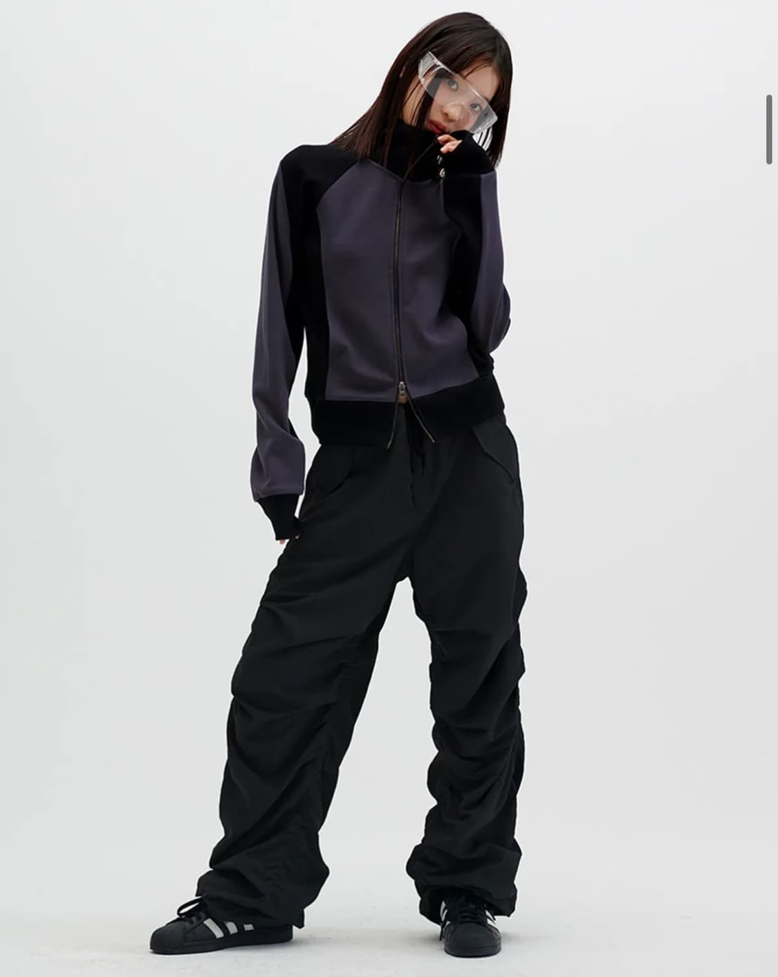 러닝하이 셔링 나일론 파라슈트 팬츠 [블랙] 상품이미지2