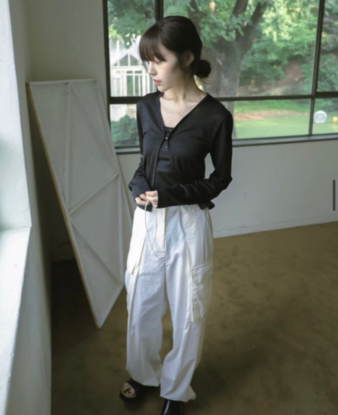 아멜라 후크 글리터 나시+가디건 세트 상품이미지2