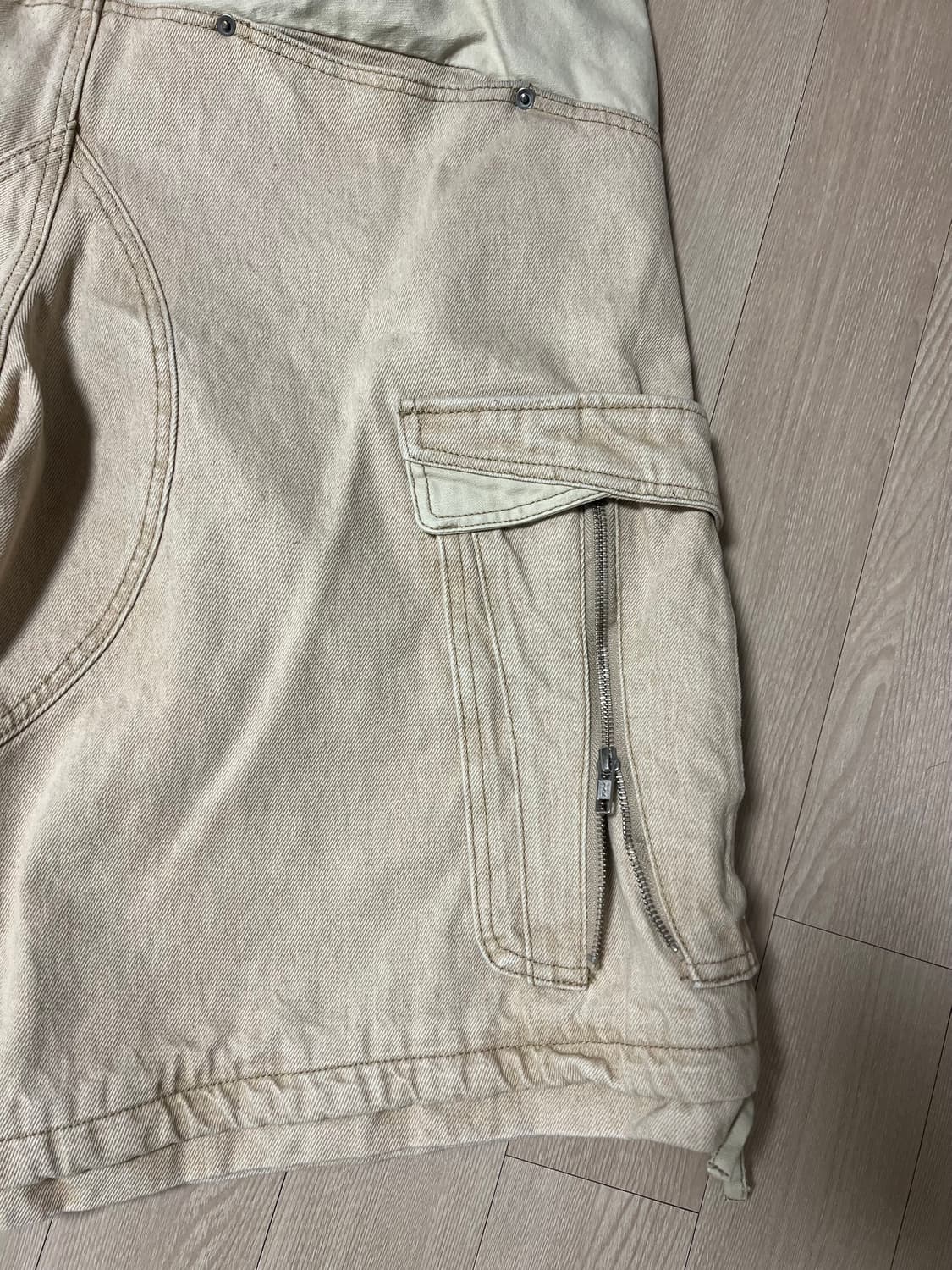 ETCE 레이어드 백 카고 쇼츠 베이지 L 상품이미지3