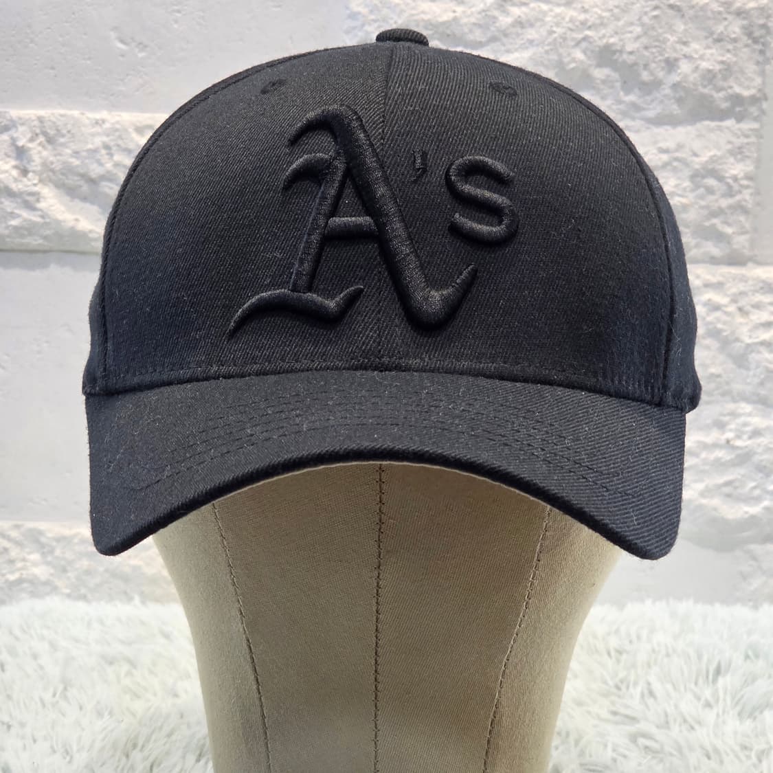 L7-9:MLB 오클랜드 애슬레틱스 블랙 로고 볼캡 57cm 상품이미지6