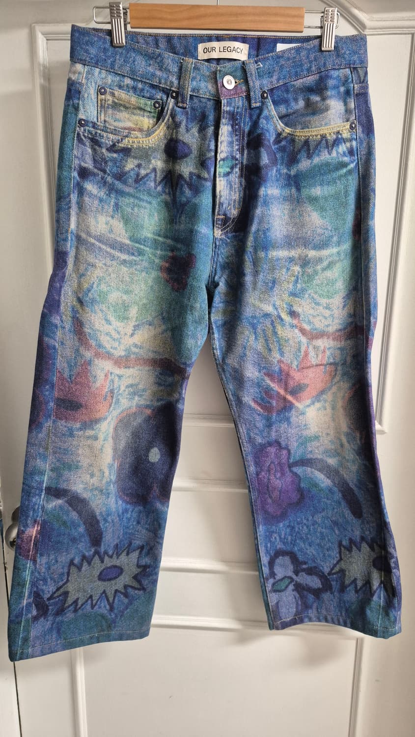 [29] 아워레가시 초크 플러워 데님 팬츠 상품이미지2