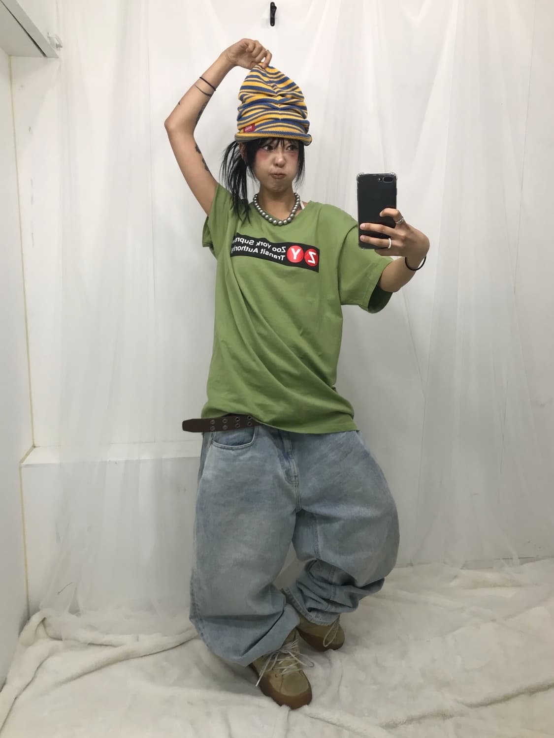 슈프림 X 주욕 트래짓 티셔츠 모스 - 25Ss 상품이미지5