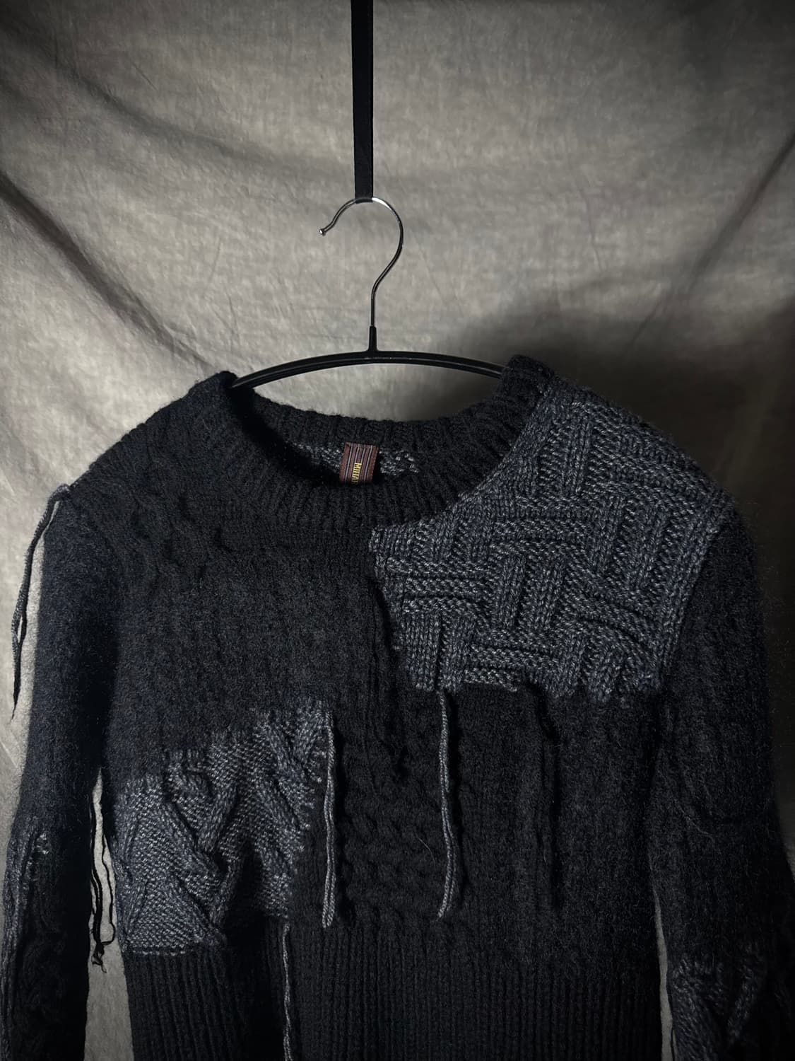Mihara Yasuhiro Patchwork Crop Knit 상품이미지2