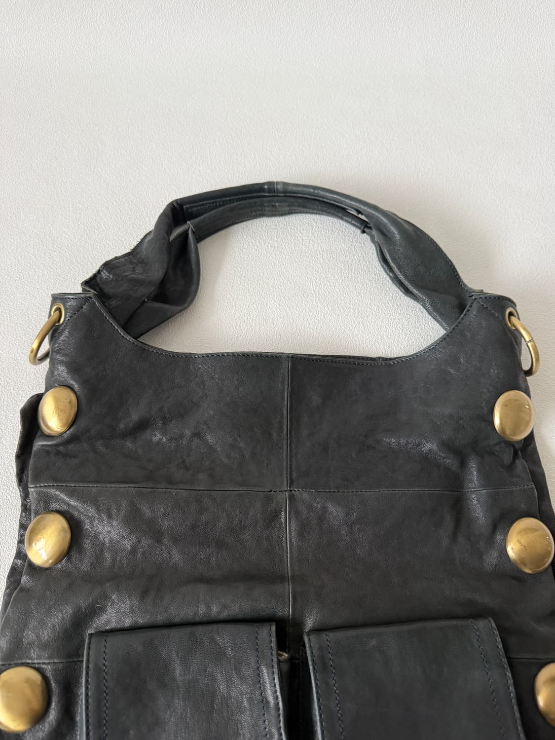 Pre owned 레더 토트 숄더백 상품이미지2