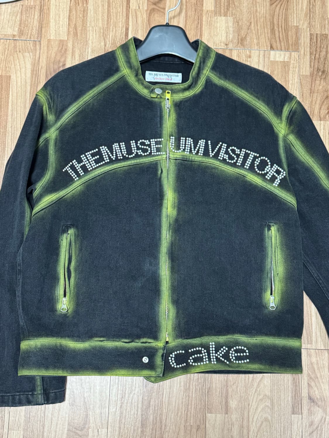 더뮤지엄비지터X케이크 스프레이라인 바이커 자켓 L 상품이미지1