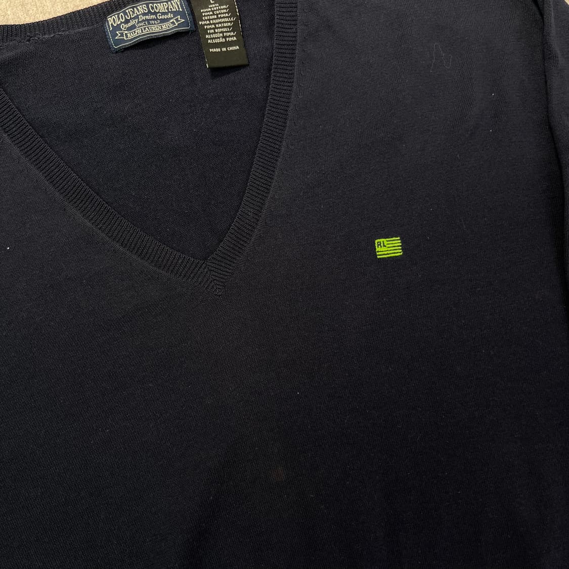 100 폴로랄프로렌 진스 브이넥 성조기 니트 상품이미지3