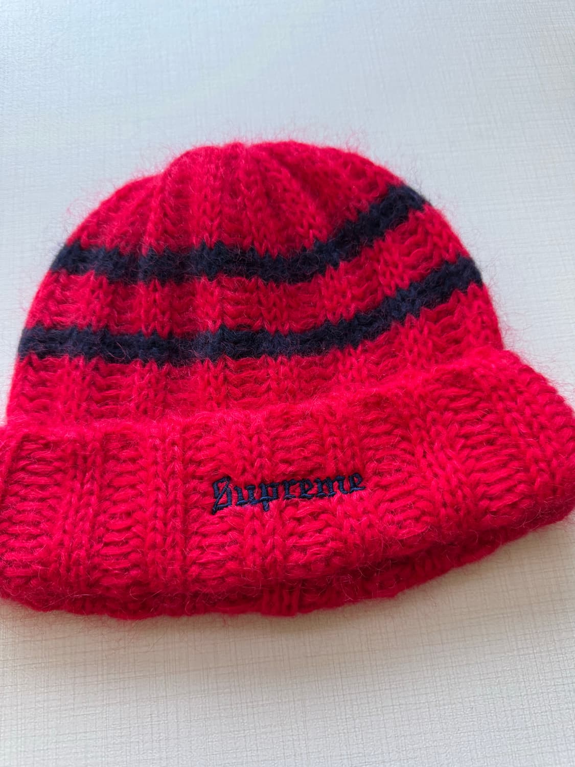 Fw24 슈프림 브러쉬드 스트라이프 비니 상품이미지3