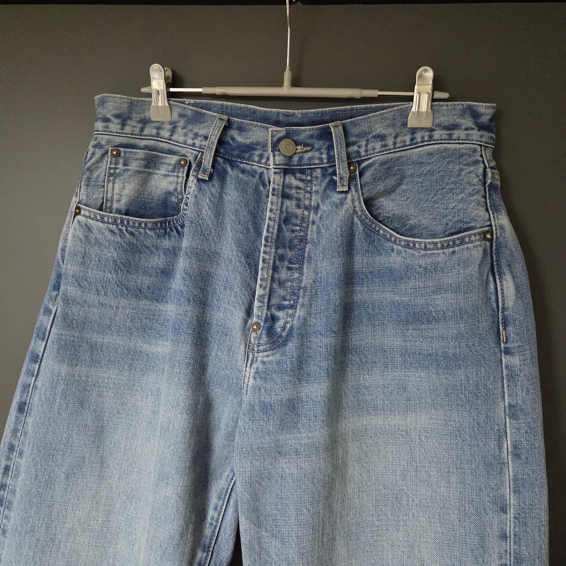 [2] 비헤비어 522c 셀비지 데님팬츠 블리치 / 연청 중청 코모리 상품이미지3