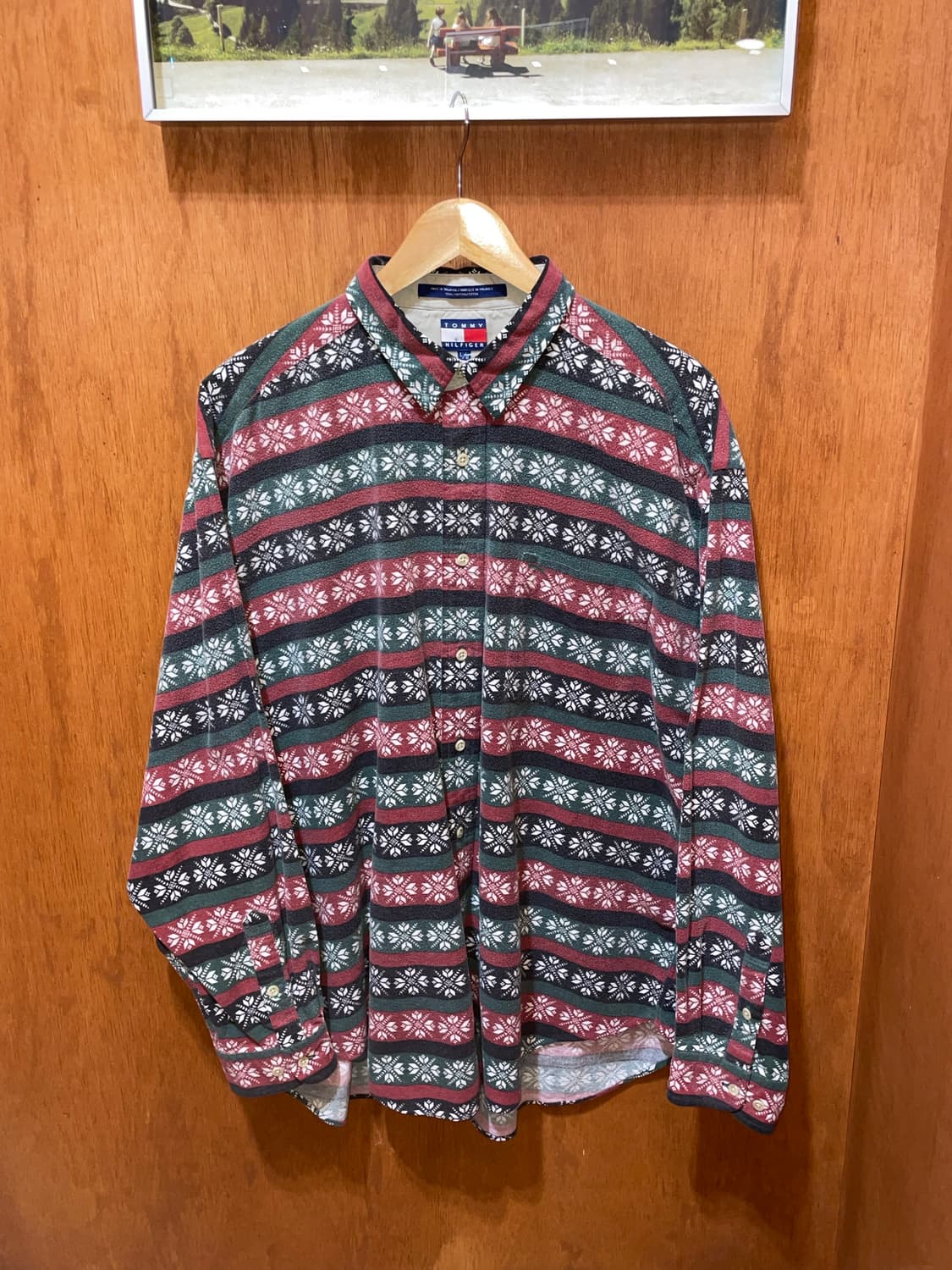 (XL) Tommy 타미힐피거 패턴 웨스턴 셔츠 상품이미지3