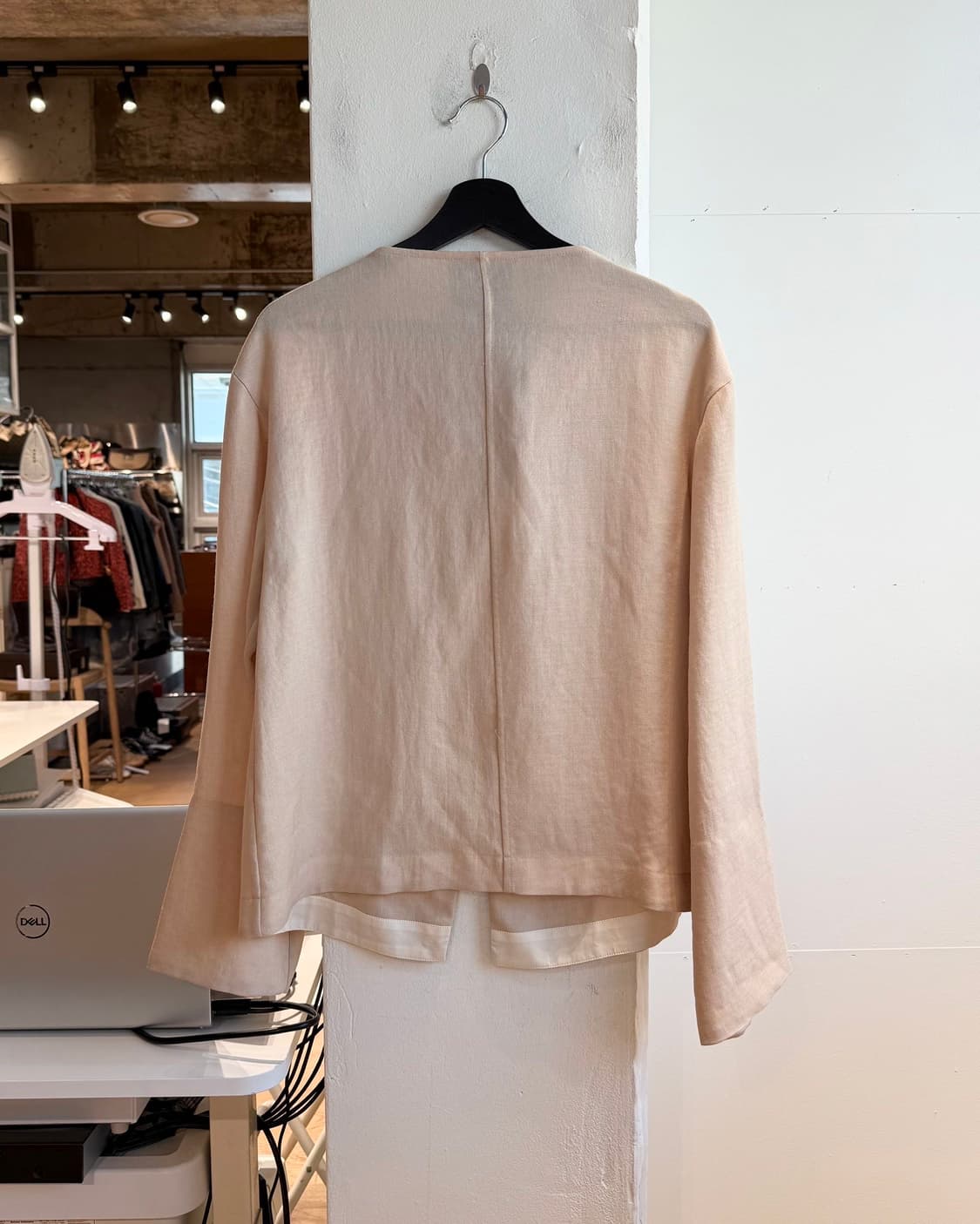 스튜디오 니콜슨 베이지 리본넥 블라우스  상품이미지7