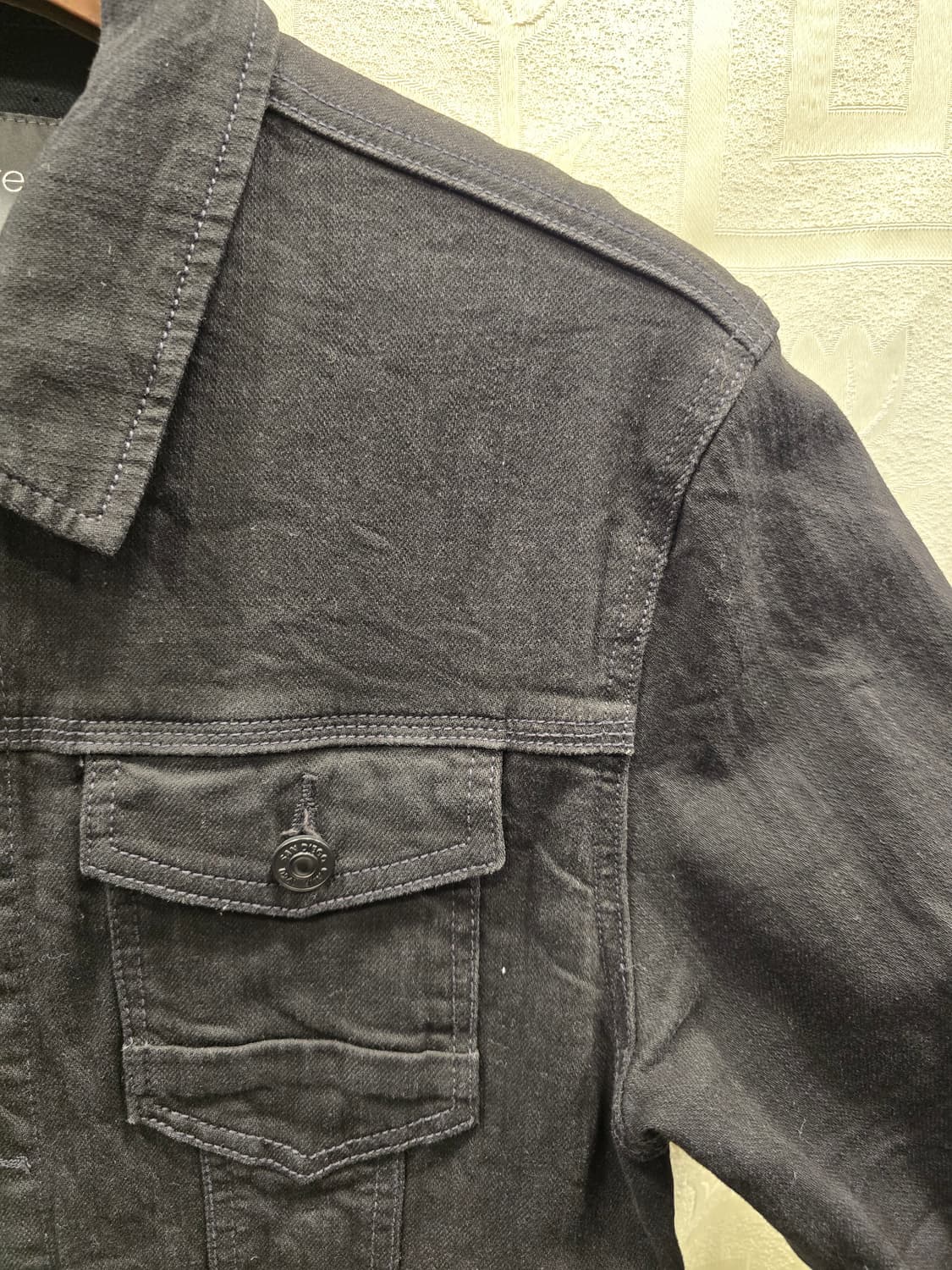 행텐 남성 블랙 데님 자켓 M(95) 상품이미지3