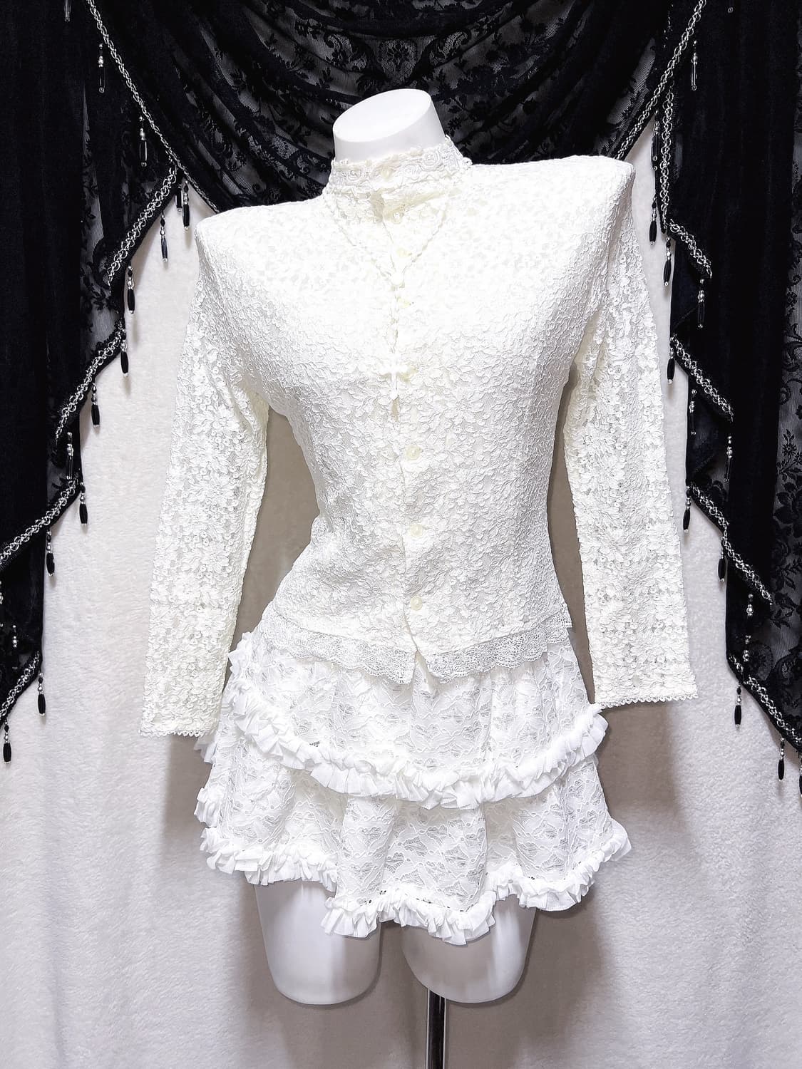 로맨틱고딕 엔젤릭 고스로리 엔틱 레이스 블라우스셔츠 핀터 페어리 오리엔탈 상품이미지3