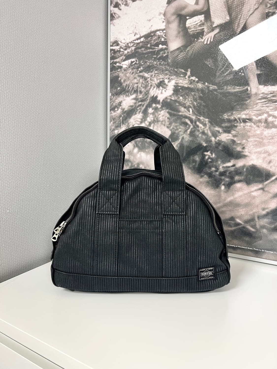 PORTER-TOTE BAG S (Washed Stripe Black) 상품이미지1