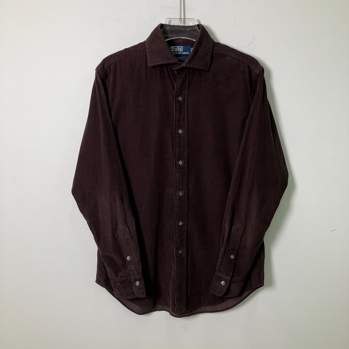 폴로 랄프로렌 버건디 코듀로이 셔츠 S 상품이미지1