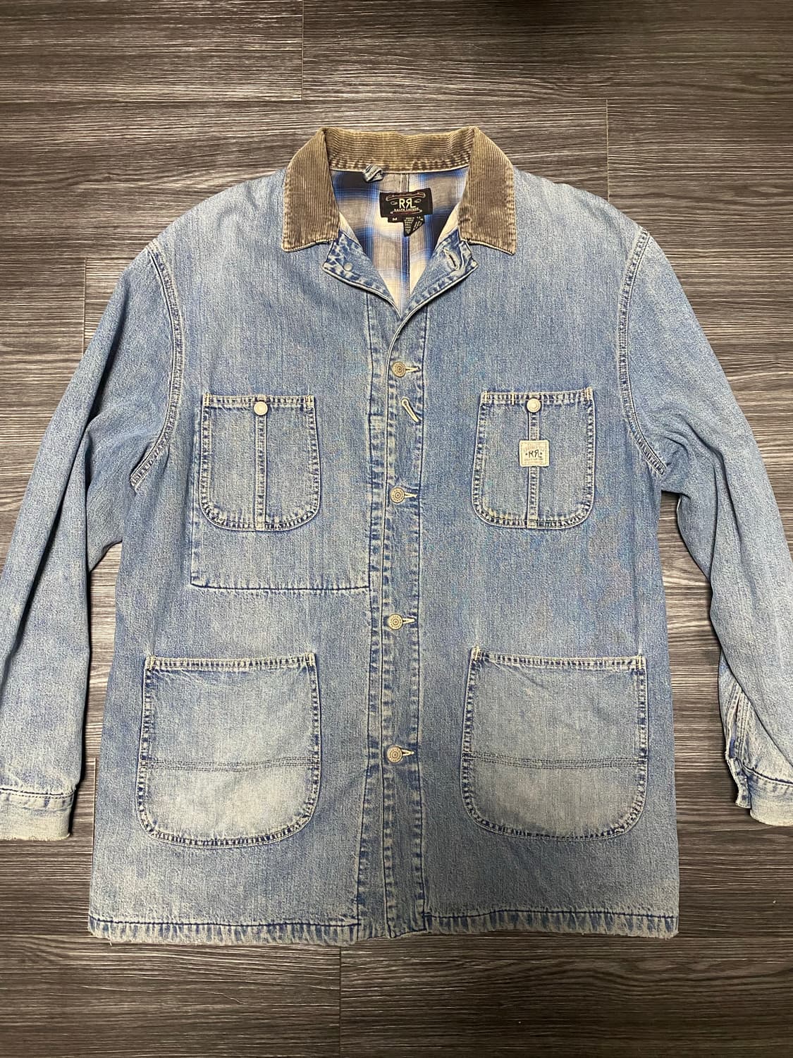 90s RRL@USA 더블알엘 랄프로렌 커버올 초어자켓 M 상품이미지6