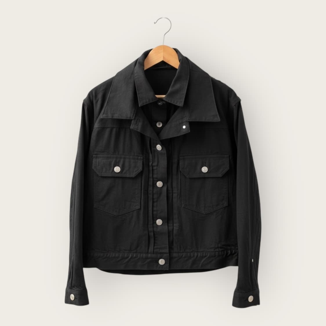 3/ 사카이 20FW 이중 레이어 데미지 데님 자켓 상품이미지1