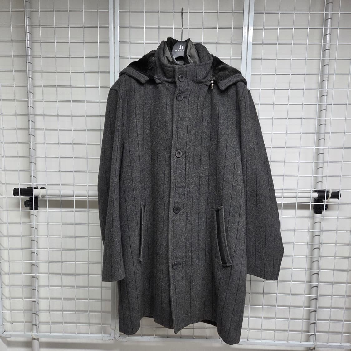 엠비오 남성 울 코트 후드코트 상품이미지1