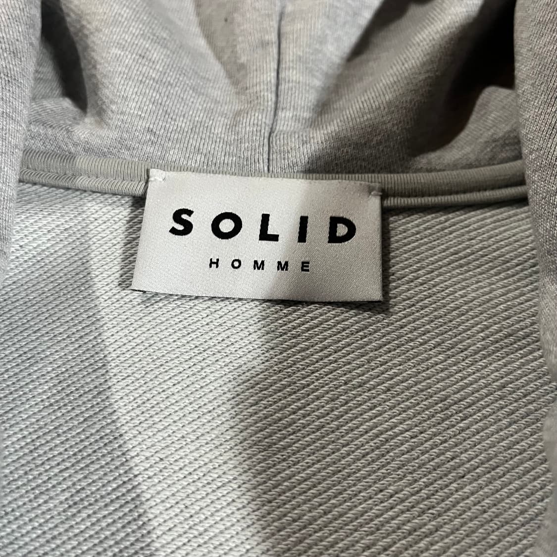 [105] 솔리드옴므 로고 반집업 후드티 상품이미지5