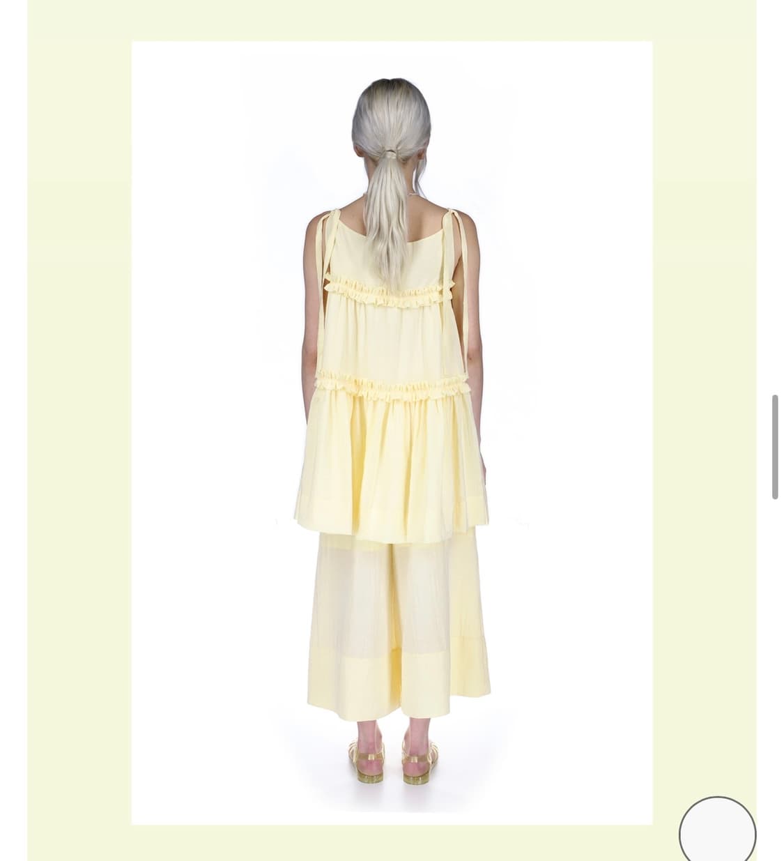 민주킴 21ss 미니 옐로우 캉캉 원피스 상품이미지2