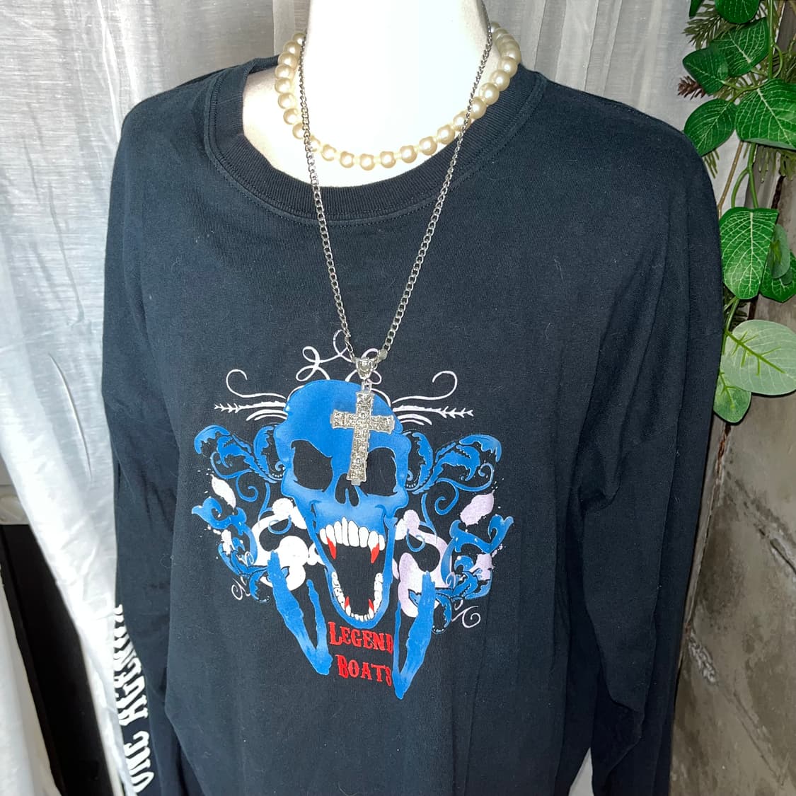 고스펑크 스컬 롱슬리브 상품이미지2