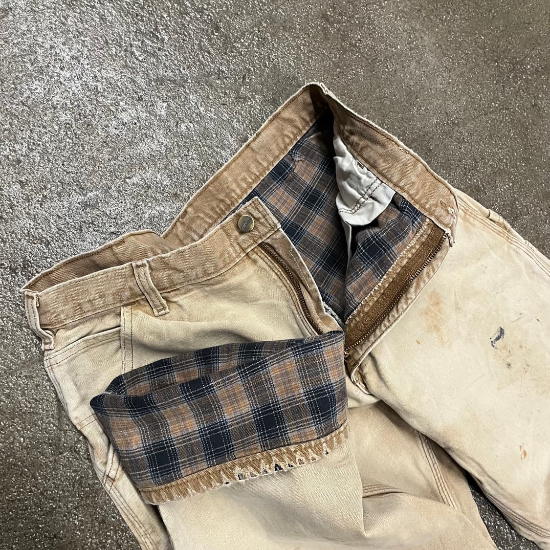 Carhartt 플란넬 라인드 카펜터 팬츠 (33“) 상품이미지6