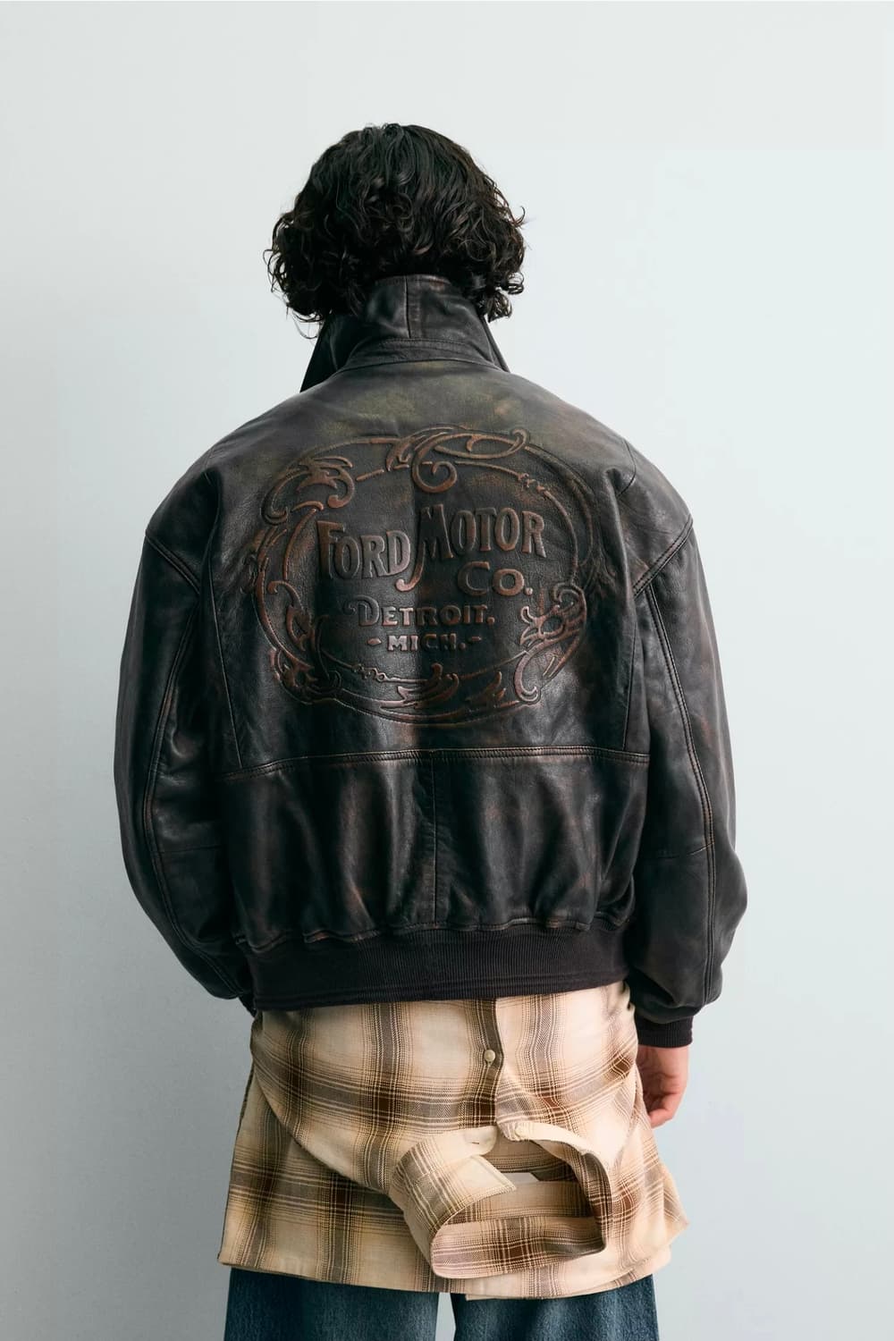 [M]자라 포드 레더 자켓 상품이미지2